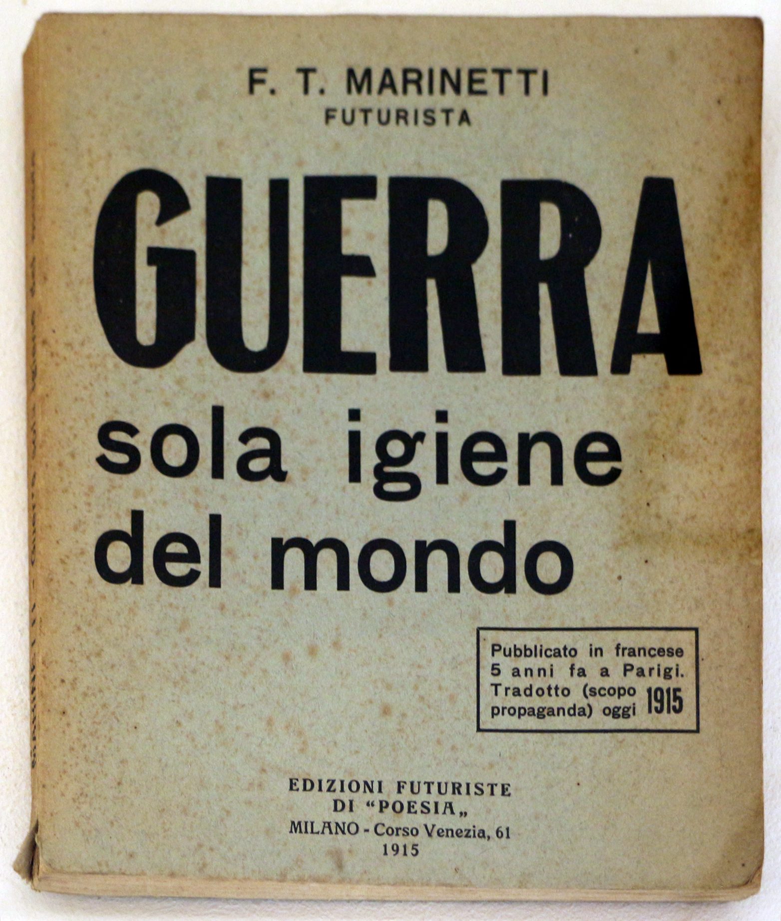 Il Manifesto Del Futurismo Di Marinetti Villegiardini