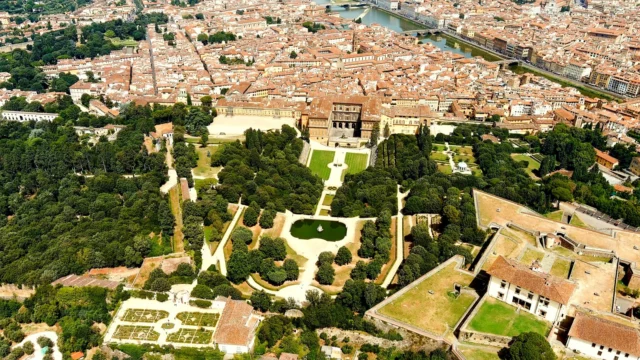 Giardino di Boboli, veduta aerea