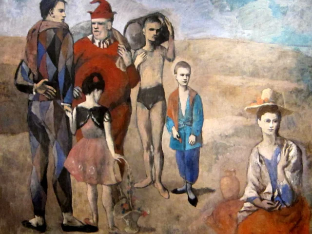 Family of Saltimbanques (1905, Pablo Picasso) located inside the National Gallery of Art's West Building in Washington, D.C.