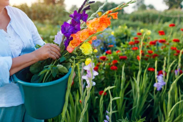 raccogliere i fiori