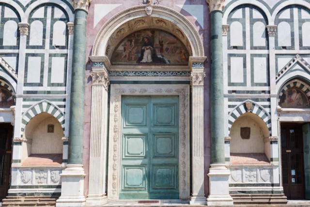 Dettaglio della Chiesa di Santa Maria Novella: i tipici colori