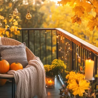 Balcone in autunno: relax e impegno