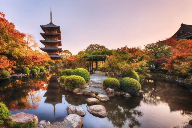 Il giardino del tempio TÅ-ji, prefettura di KyÅto