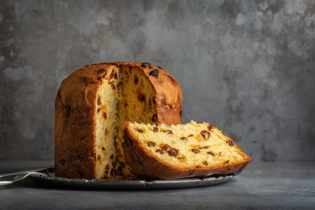 Budino di panettone con crema inglese